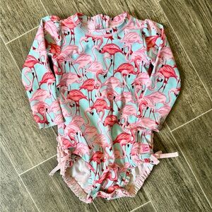 Ruffle Butts Rashguard Swimming Suit